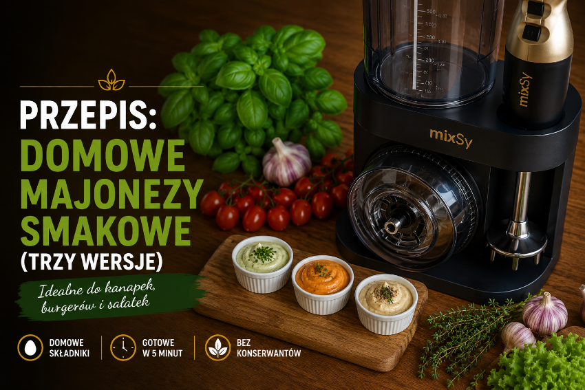 PRZEPIS: DOMOWE MAJONEZY SMAKOWE - TRZY WERSJE 